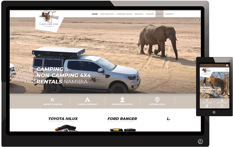 Tiger Car Hire website